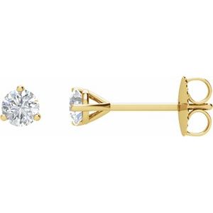 14K Yellow Gold 3/4 CTW Natural Diamond Stud Earrings
