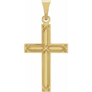 14K Yellow Gold Cross Pendant