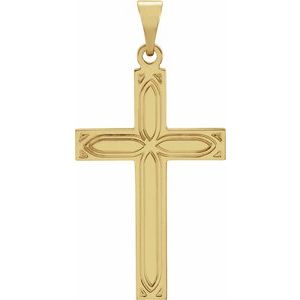 14K Yellow Gold Cross Pendant