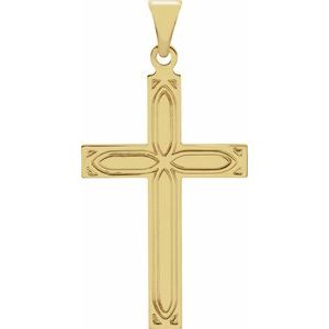 14K Yellow Gold Cross Pendant