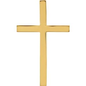 10K Yellow Gold 25.7x15.7 mm Cross Pendant