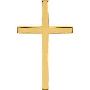 10K Yellow Gold 29.5x18.2 mm Cross Pendant