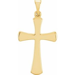 14K Yellow Gold Cross Pendant