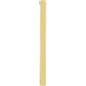 14K Yellow Gold Bar Pendant