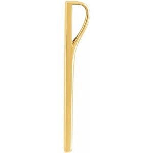 14K Yellow Gold Bar Pendant