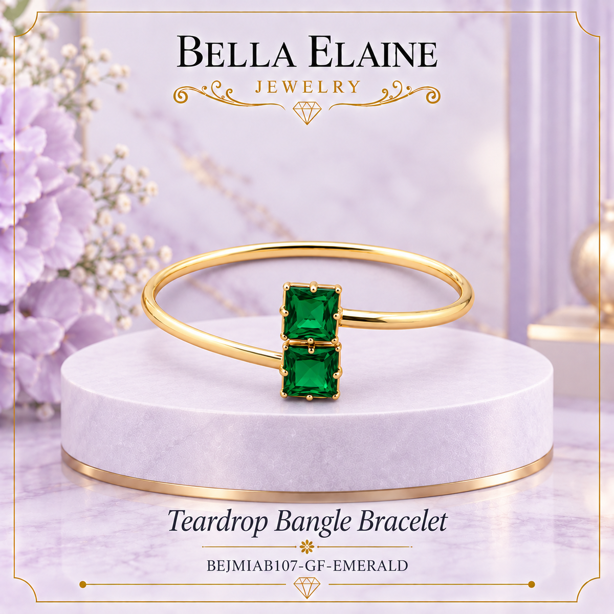 Teardrop Bangle Bracelet