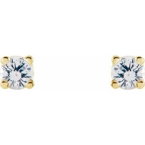 14K Yellow Gold 1 CTW Natural Diamond Earrings