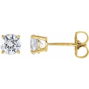 14K Yellow Gold 1 CTW Natural Diamond Earrings
