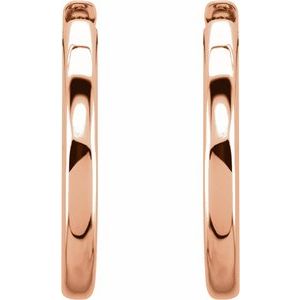 14K Rose Gold Hinged 24 mm Hoop Earrings