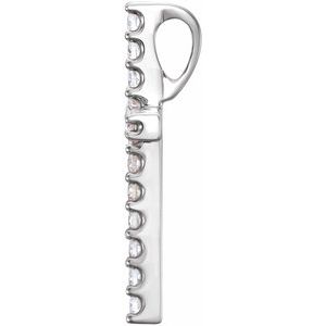 14K White Gold 1/4 CTW Lab-Grown Diamond Petite Cross Pendant