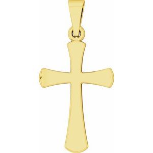 14K Yellow Gold Cross Pendant