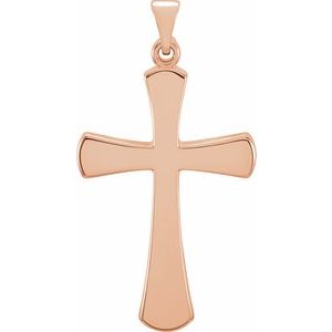 14K Rose Gold Cross Pendant
