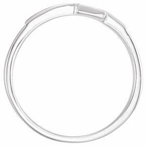 14K White Gold The Rugged CrossÂ® Chastity Ring Size 12