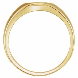 10K Yellow Gold The Rugged CrossÂ® Chastity Ring Size 9