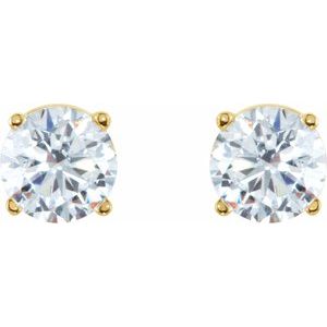 14K Yellow Gold 2 CTW Natural Diamond Earrings
