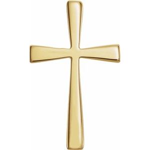 14K Yellow Gold 18x11 mm Cross Pendant