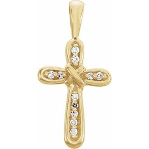 14K Yellow Gold Cross Pendant Mounting
