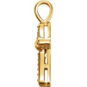 14K Yellow Gold Cross Pendant Mounting