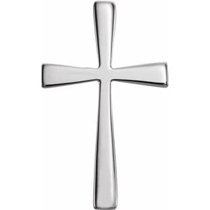 14K White Gold 18x11 mm Cross Pendant