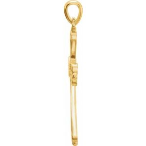 14K Yellow Gold Cross Pendant