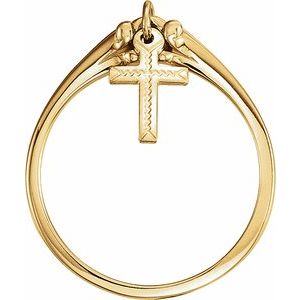 14K Yellow Gold Cross Ring