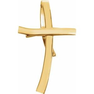 14K Yellow Gold 36.75x22.25 mm Cross Pendant