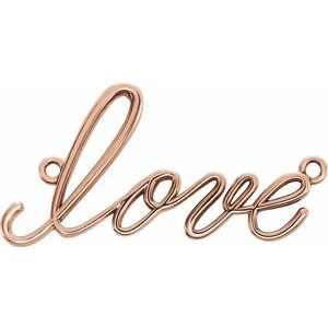 14K Rose Gold Love Necklace Center
