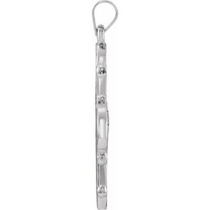 14K White Gold Dagmar Cross Medal Pendant