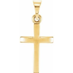 14K Yellow Gold Cross Pendant