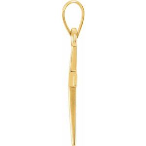 10K Yellow Gold Cross Pendant