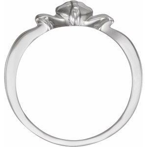 Sterling Silver The Gift Wrapped HeartÂ® Chastity Ring Size 6