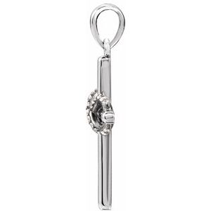 Platinum .06 CTW Natural Diamond Infinity-Inspired Cross Pendant