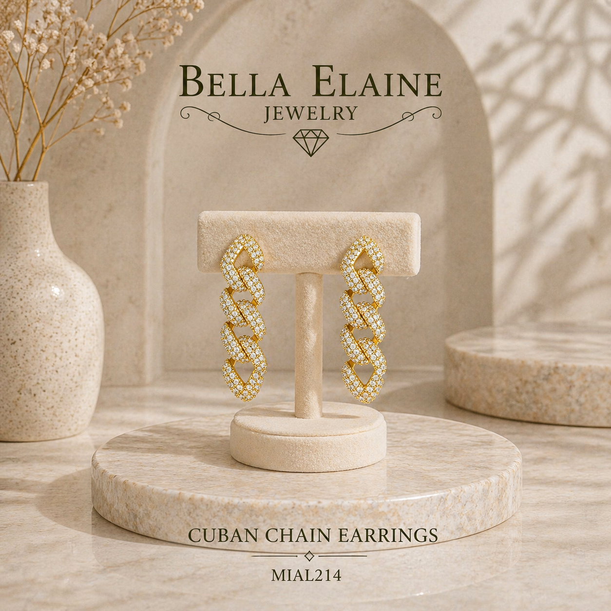 Cuban Chain Earrings