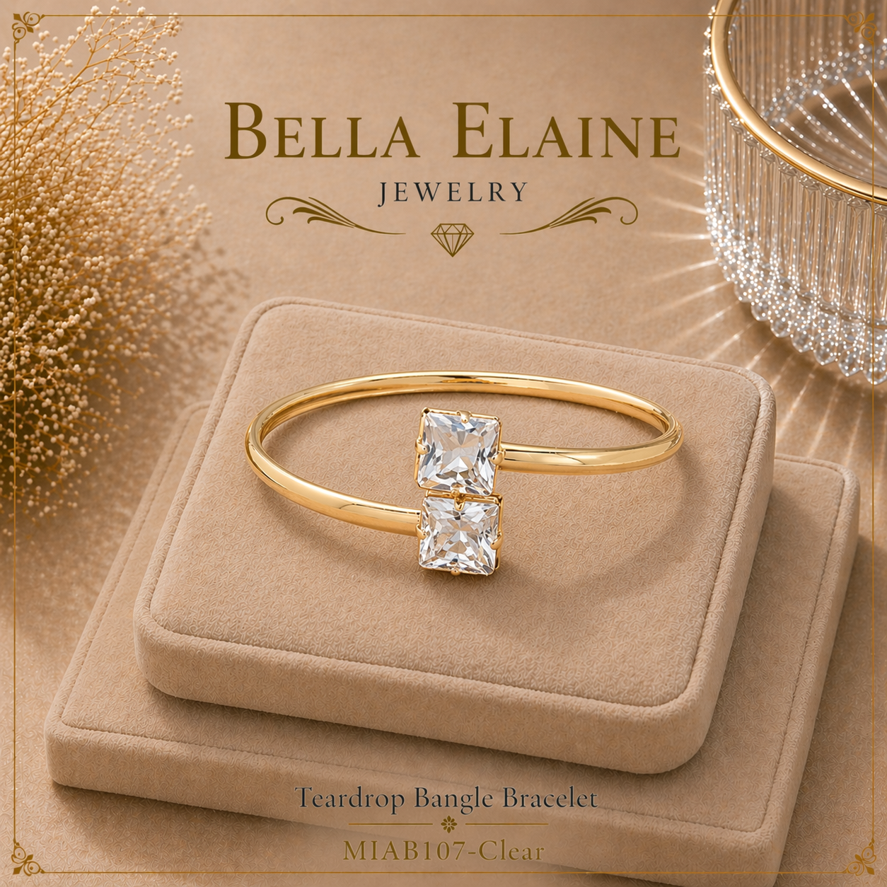 Teardrop Bangle Bracelet