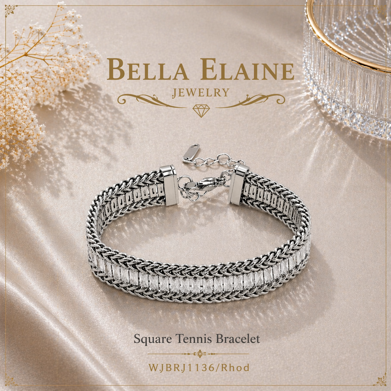 Square Tennis Bracelet