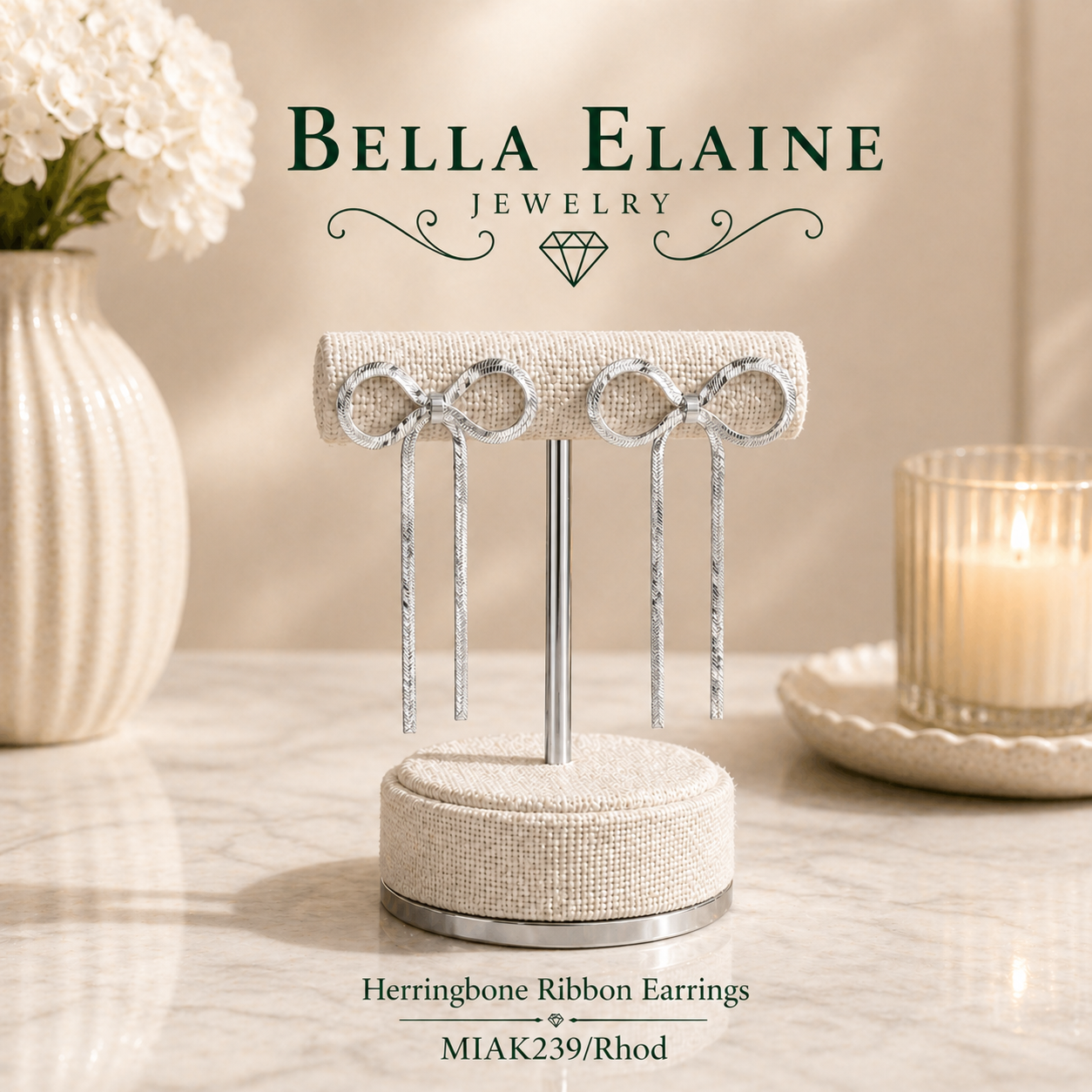 Herringbone Ribbon Earrings