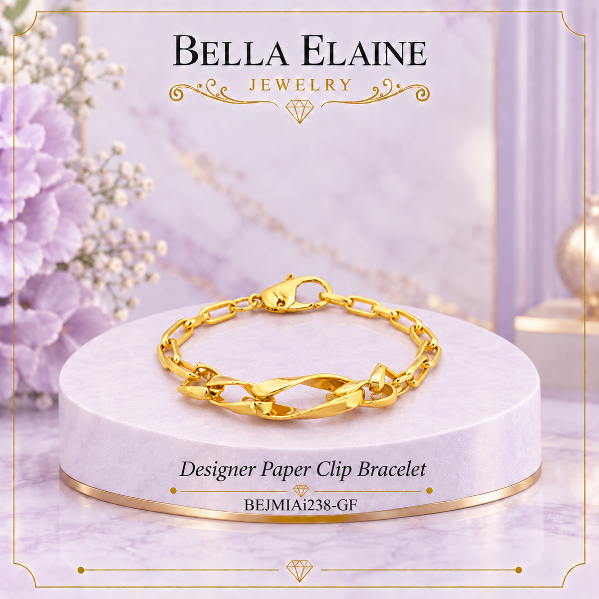 Designer Paper Clip Bracelet