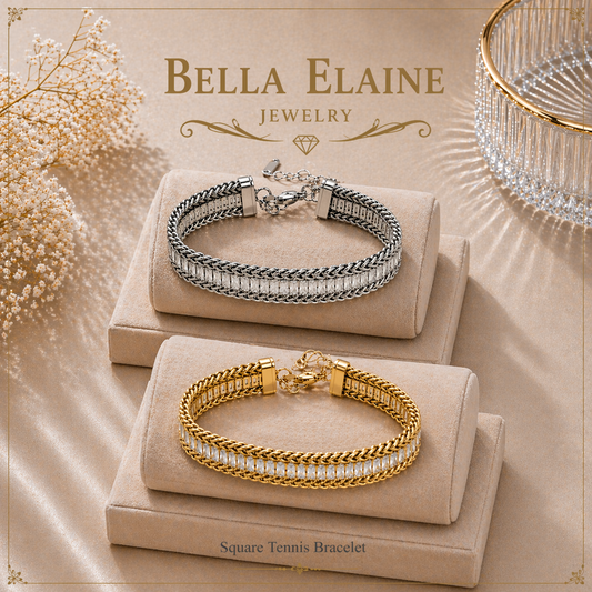 Square Tennis Bracelet