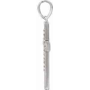 Platinum .07 CTW Natural Diamond Cross Pendant