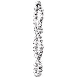 Sterling Silver Beaded Cross Pendant