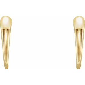 14K Yellow Gold J-Hoop Earrings