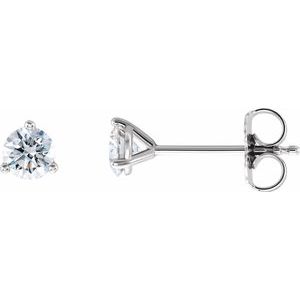 14K White Gold 1/4 CT Lab-Grown Diamond Stud Earring