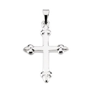 Platinum 21x16 mm Cross Pendant