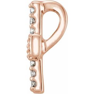 14K Rose Gold .07 CTW Natural Diamond Cross Pendant