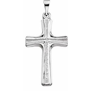 Platinum 20x12 mm Cross Pendant