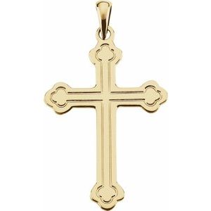 14K Yellow Gold Cross Pendant