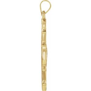 14K Yellow Gold Dagmar Cross Medal Pendant
