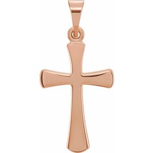 14K Rose Gold Cross Pendant