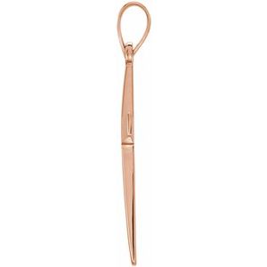 14K Rose Gold Cross Pendant