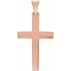 14K Rose Gold Cross Pendant